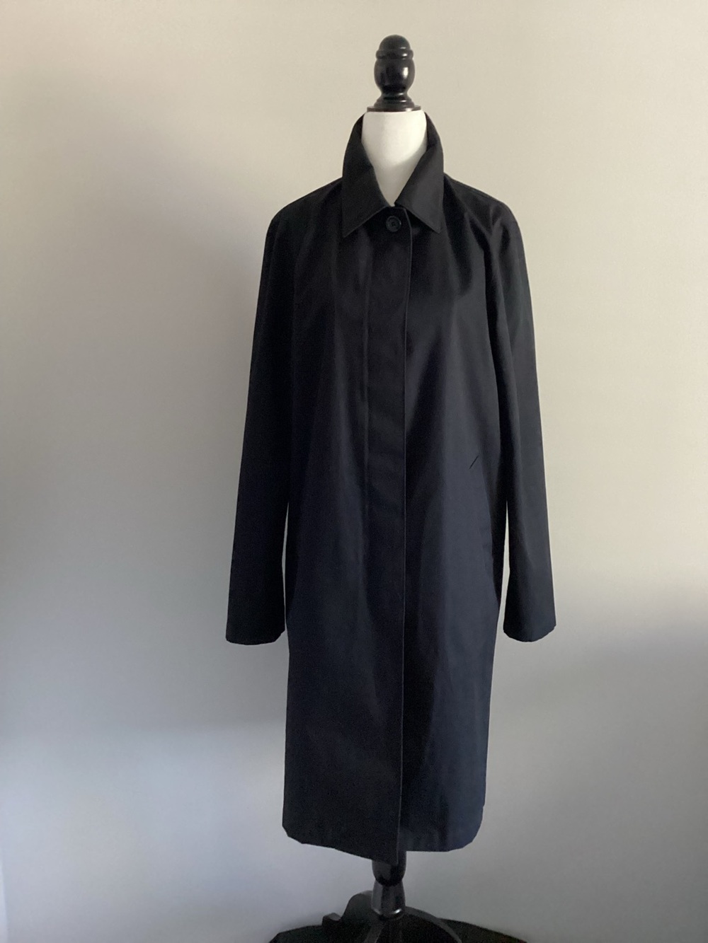 Uniqlo Black Classic Trench Coat, Size M